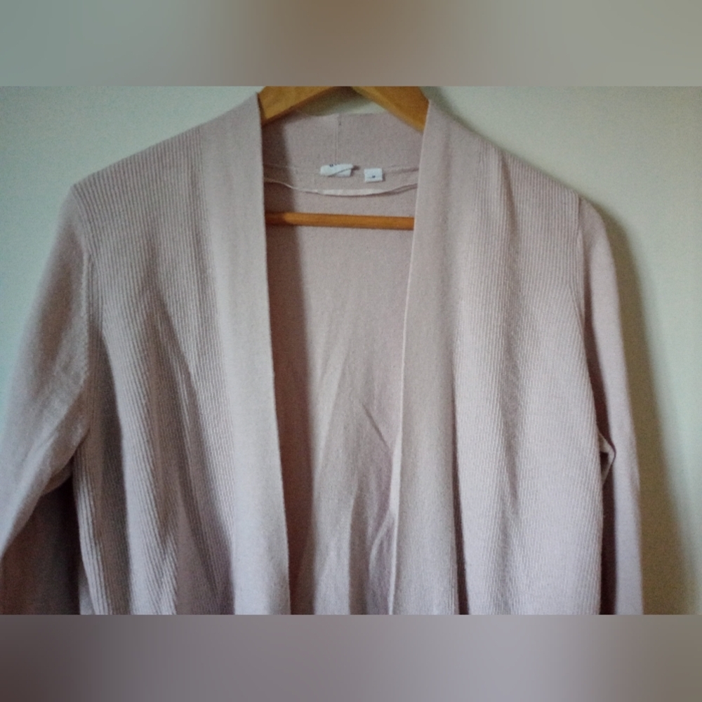 Gap Light Dusty Rose Open Front Cardigan Kimono With Pockets Size Medium - Picture 7 of 14